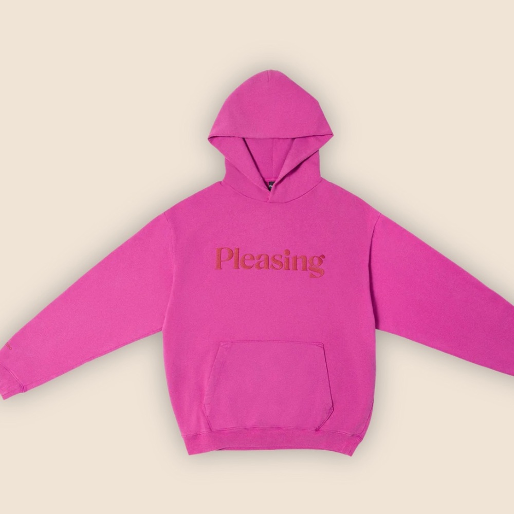 The Pleasing × Marco MAIS AMOR Hoodie pink XL